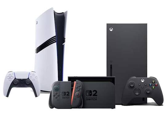 PlayStation 5, Nintendo Switch 2 and Xbox Series X consoles