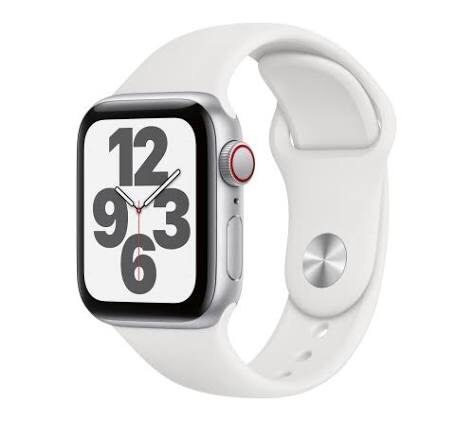 Apple Watch SE, White Sport Band