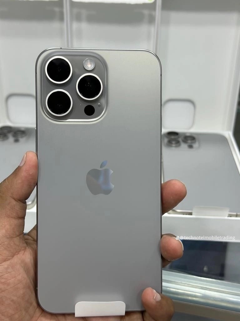 iPhone Pro, Natural Titanium back