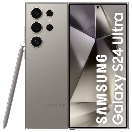 Samsung Galaxy S24 Ultra, Titanium Gray, with S Pen